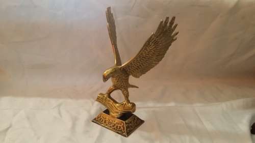 LARGE SOLID BRASS BIRD ORNAMENT
