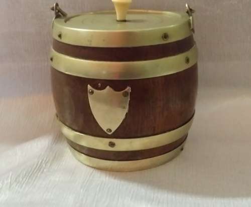 QAK WOOD , PORCELAIN INNER  ICE BUCKET