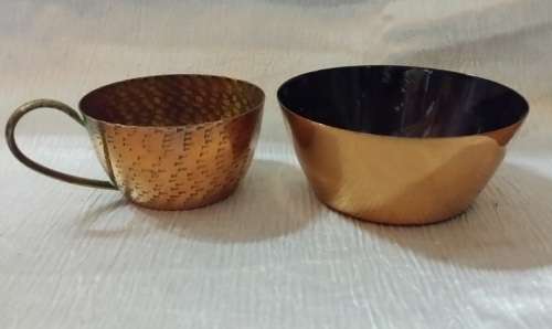 TWO COPPER BOWLS