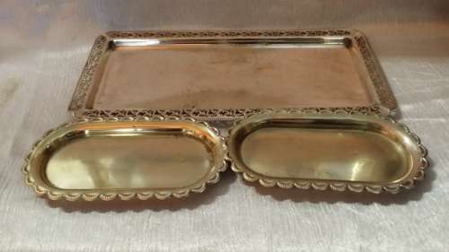 3 SILVER PLATED TRAYS