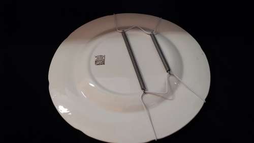 WETHERBEY HANLEY  ENGLAND ROYAL FALCON WARE  PLATE GOLD GREEN , FLORAL  27 CM