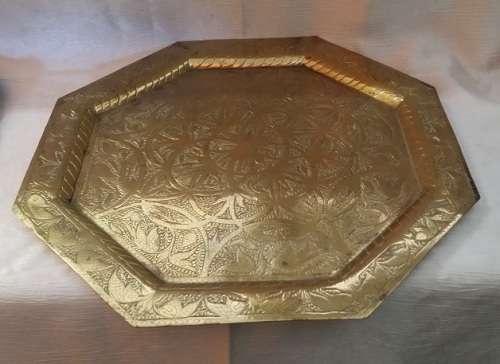 LARGE 43 CM BRASS  PLATE / TRAY