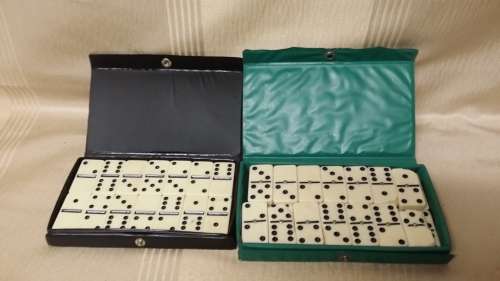 TWO DOMINO GAME SETS