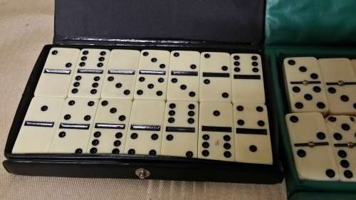 TWO DOMINO GAME SETS