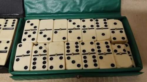 TWO DOMINO GAME SETS