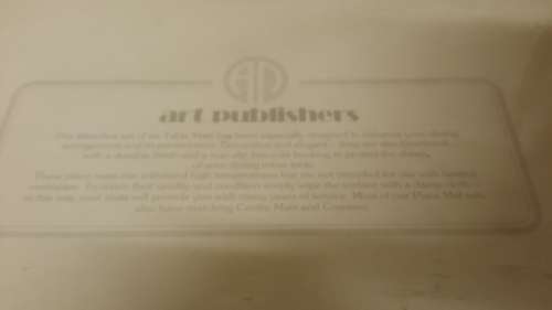 Set of Six Strawberry Fields Place Mats sealed unused