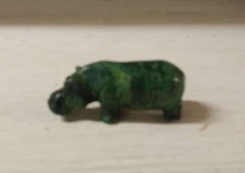 SMALL MALACHITE  HIPPO   6 CM