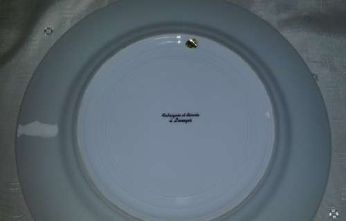 LIMOGES FRANCE DECOR PLATE 26 CM