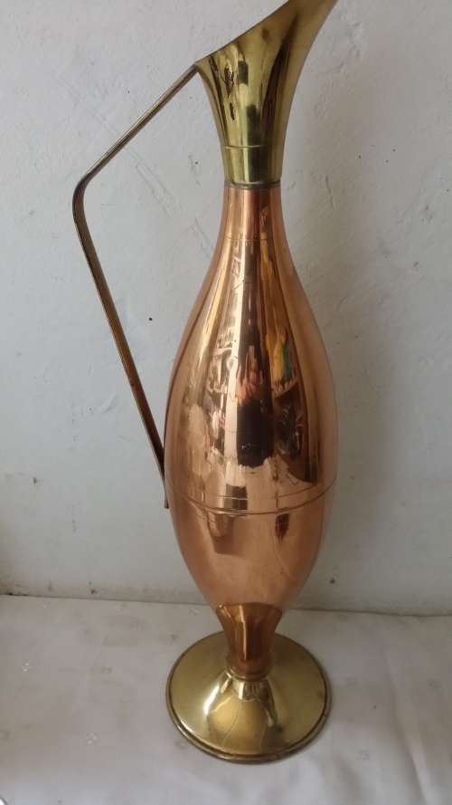 Tall Copper and Brass Jug 44 cm
