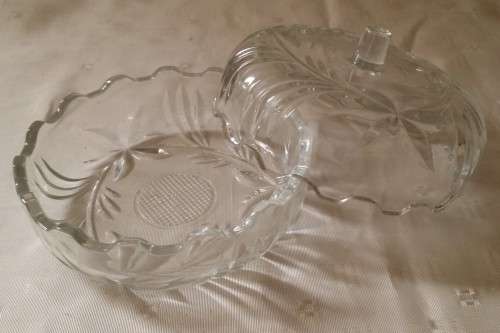 Crystal Glass Lidded Jar 12 x 7 cm