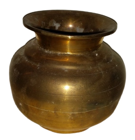 BRASS VASE 12 X 12 CM