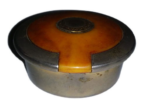 Vintage Silver Plated Pill Box 5.5 x 2 cm