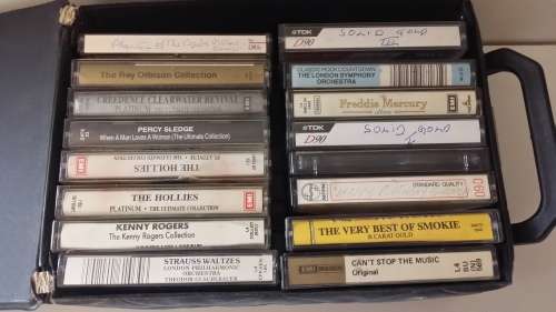 CASE WITH RECORDED TAPES