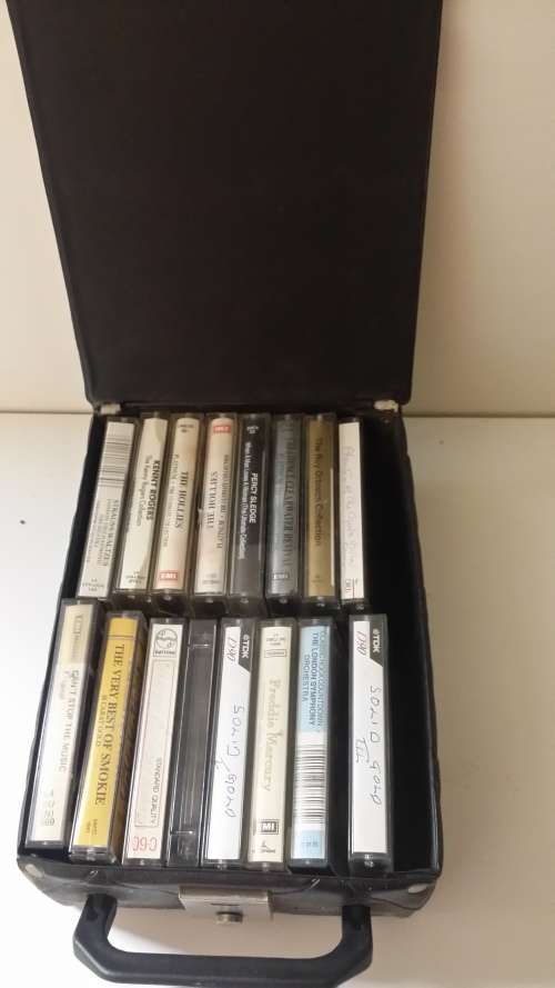 CASE WITH RECORDED TAPES
