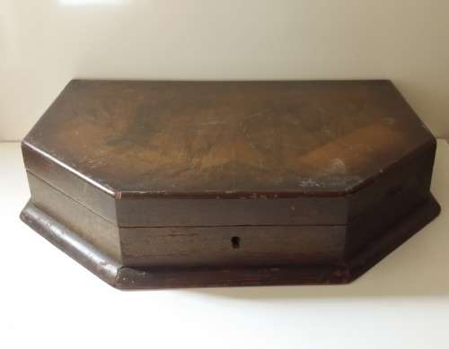 Vintage Wood Cutlery / Jewellery / Storage Box 44 x 32 x 9 cm