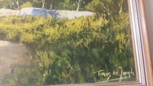 Framed Print Signed Tinus de Jongh 50 x 36 cm