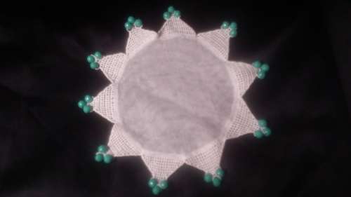 Beaded Doily cloth 17 cm