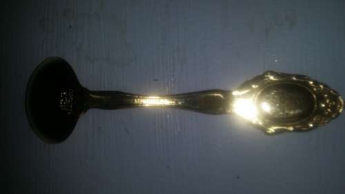 Sugar spoon  24 carat gold plated