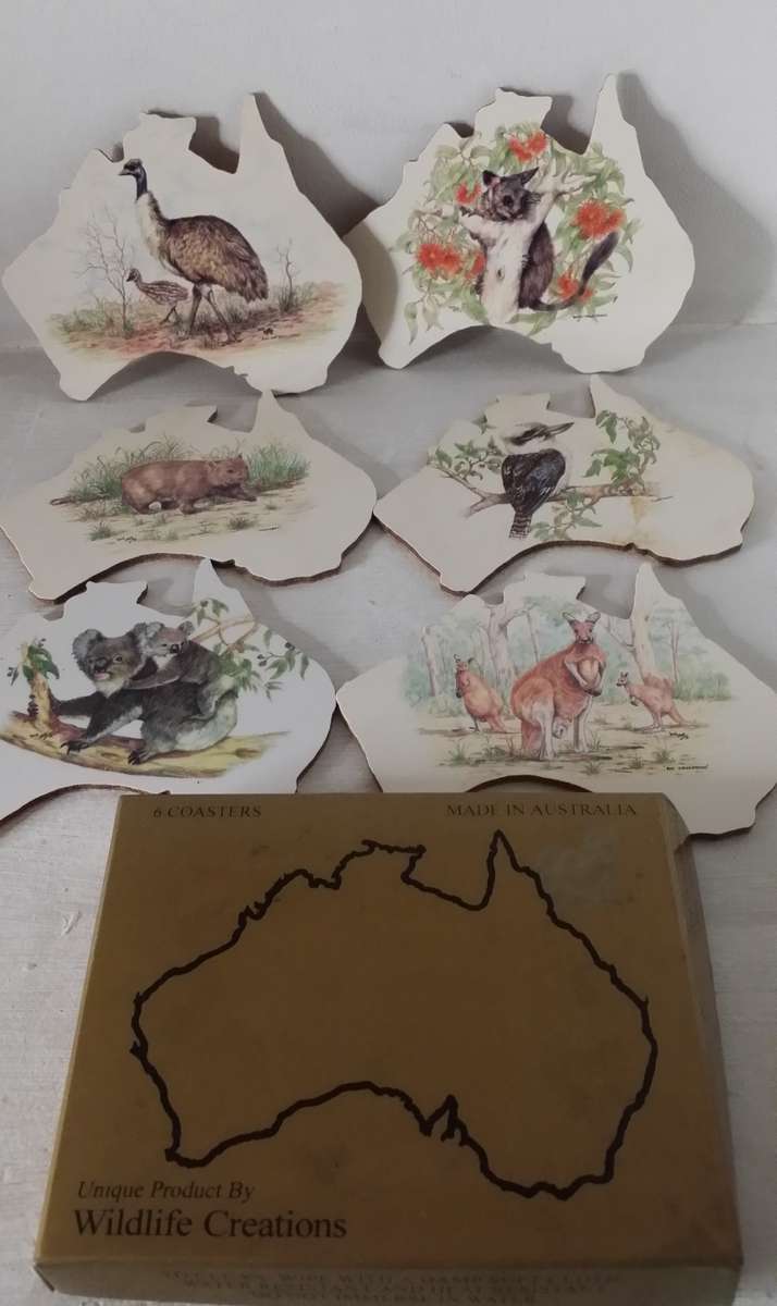 Set of six Australia Wildlife Creations Coasters