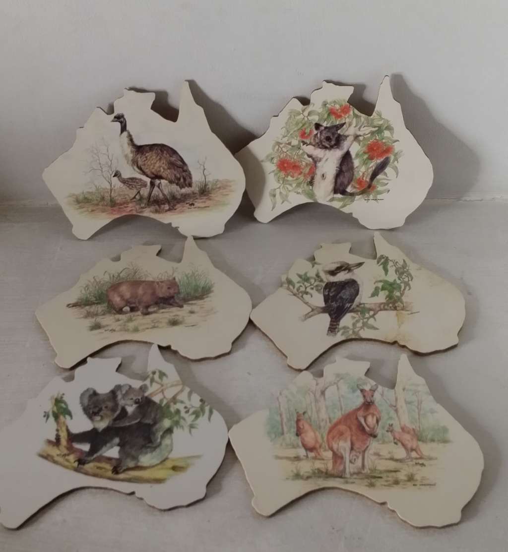 Set of six Australia Wildlife Creations Coasters
