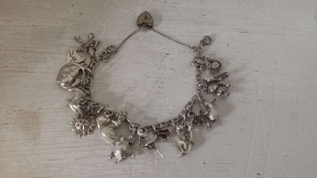 Silver 925  Charm  Bracelet Italy - 27.6 gram