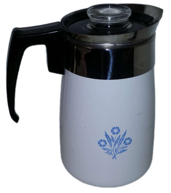 Vintage Corning Ware Teapot Beverage Server 4 Cup Blue Cornflower with Lid 20 cm