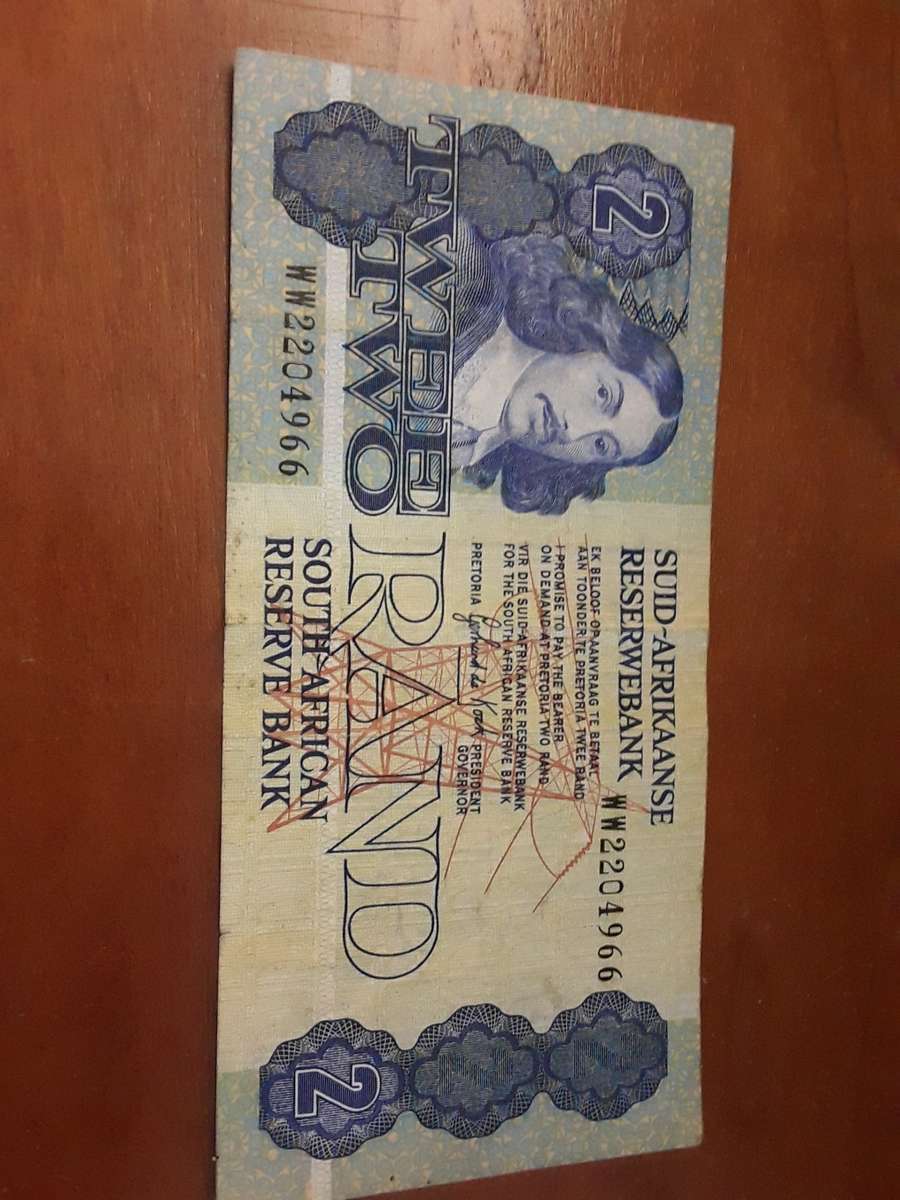 South African de Kock R2 two rand note