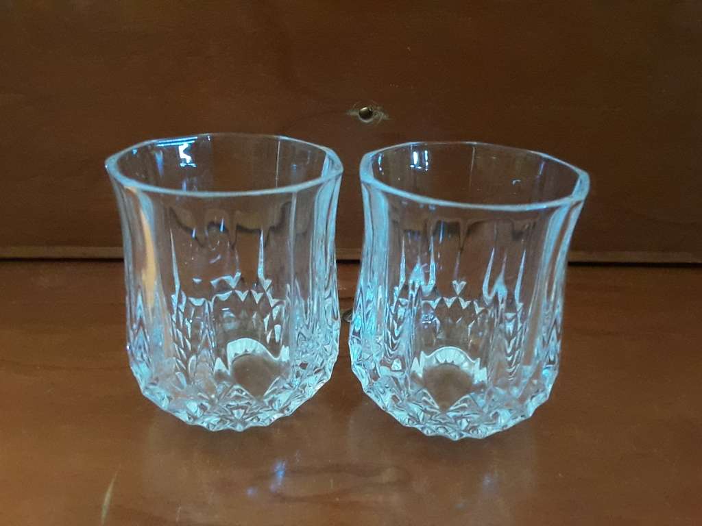 Set of two   crystal glass Shot   Glasses