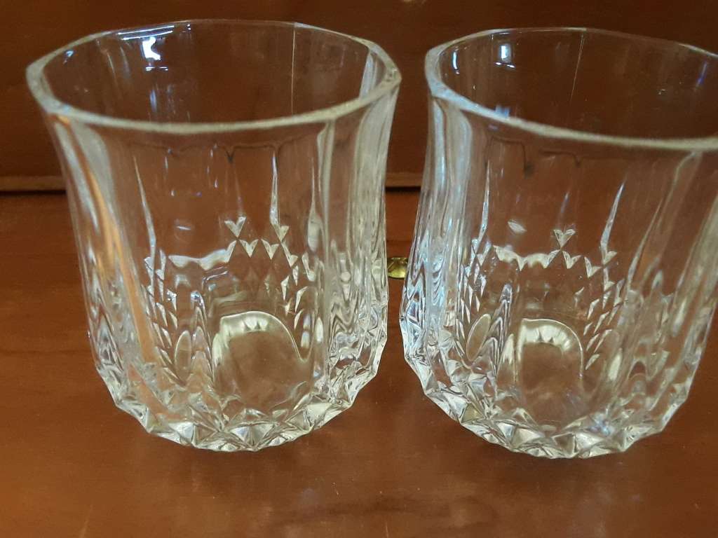 Set of two   crystal glass Shot   Glasses