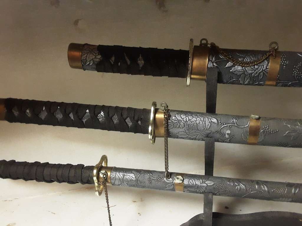 Samurai Sword Set of 3 with Stand