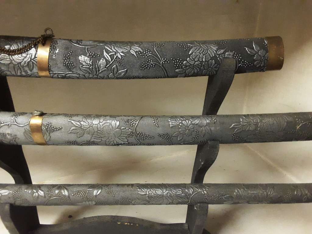 Samurai Sword Set of 3 with Stand