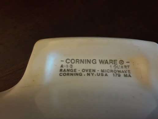 Corning ware Corningware Dish USA 17 cm x 17 cm x 5 cm