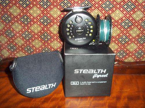 STEALTH CAS 1 FLYREEL IN BOX & INCL ORIGINAL STEALTH POUCH&LINE FITTED