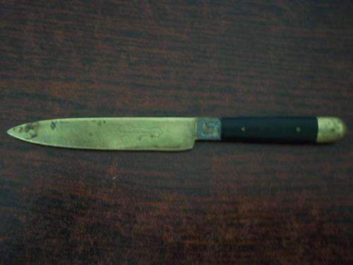 Dear Buyers, offered to You is this antique German small knife Uchatiusbronce circa 19 century.