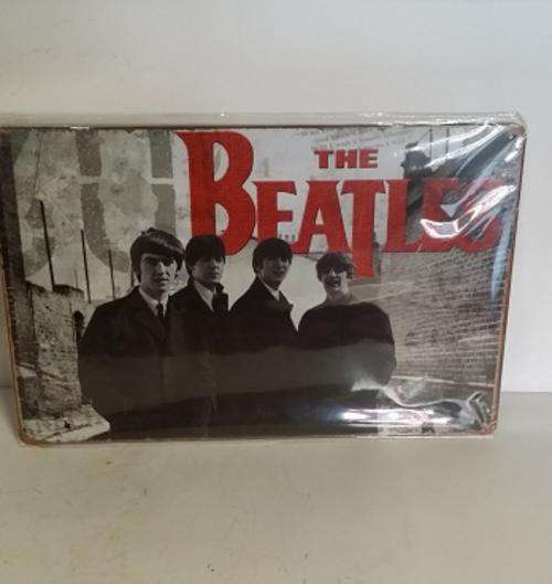 THE BEATLES METAL TIN POSTER / SIGN