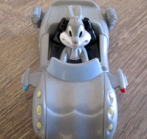 Maxx Bugs Bunny in his cool car.