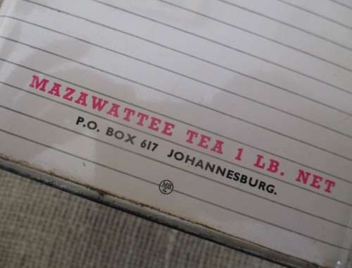 Tea For Two.......Highly Collectable Vintage Mazawattee Tea Tin   1lb. Net   White Colour