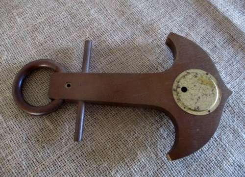 One Vintage Weather Barometer On Wooden Anchor Display Board   Made in Western Germany