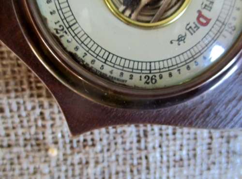 One Vintage Weather Barometer On Wooden Anchor Display Board   Made in Western Germany