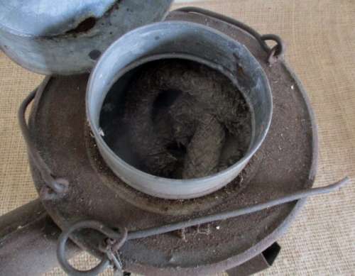 Watering Can ???  No.....Very Very Rare....This Is A World War 2 Gooseneck Lamp Runaway Flare  Metal