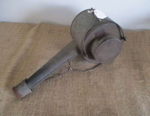 Watering Can ???  No.....Very Very Rare....This Is A World War 2 Gooseneck Lamp Runaway Flare  Metal