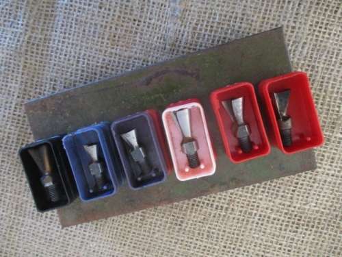 A Set Of Six Vintage Arcoy Dovetail Bits   Each In It's Separate Plastic Box   Packed In A Metal Box