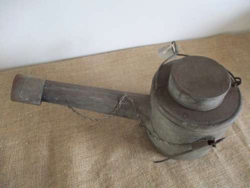 Watering Can ???  No.....Very Very Rare....This Is A World War 2 Gooseneck Lamp Runaway Flare  Metal