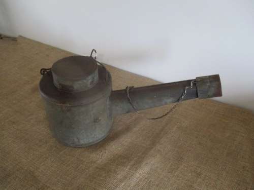 Watering Can ???  No.....Very Very Rare....This Is A World War 2 Gooseneck Lamp Runaway Flare  Metal