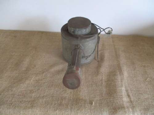 Watering Can ???  No.....Very Very Rare....This Is A World War 2 Gooseneck Lamp Runaway Flare  Metal