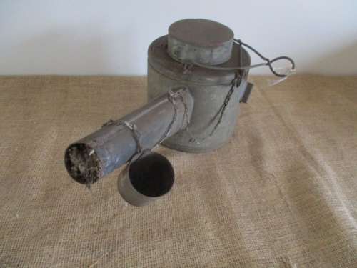 Watering Can ???  No.....Very Very Rare....This Is A World War 2 Gooseneck Lamp Runaway Flare  Metal
