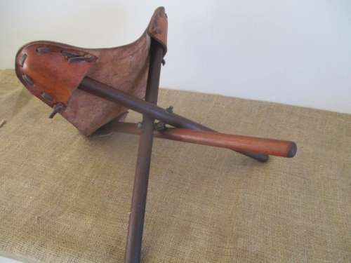 For Marakele Only A Lovely Pair Of Genuine Leather Folding Fishing/Hiking/Camping Chairs