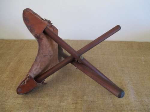 For Marakele Only A Lovely Pair Of Genuine Leather Folding Fishing/Hiking/Camping Chairs