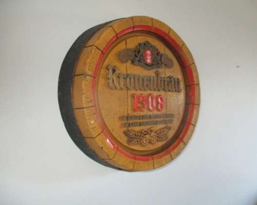 Very Rare...I Mean Very Rare !!! Vintage Kronenbrau 1308 Beer Barrel Sign      1970's