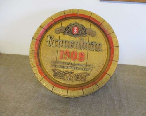 Very Rare...I Mean Very Rare !!! Vintage Kronenbrau 1308 Beer Barrel Sign      1970's